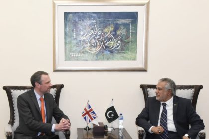 H.E Mr. Andrew Dalgleish British Acting High Commissioner called on Ishaq Dar