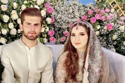 Shaheen Shah Afridi and his wife Ansha