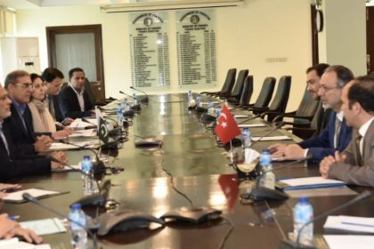 H.E Dr. Mehmet Pacaci, Ambassador of the Republic of Turkiye called on Federal Minister for Finance and Revenue Senator Mohammad Ishaq Dar at Finance Division, today.